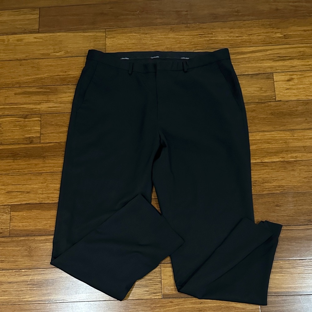 Calvin Klein Men's Charcoal Dress Pants